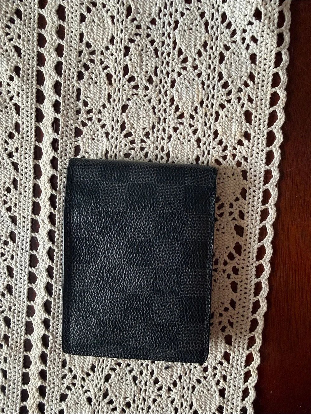 Louis Vuitton Black Damier Canvas Bi-Fold Slender Wallet